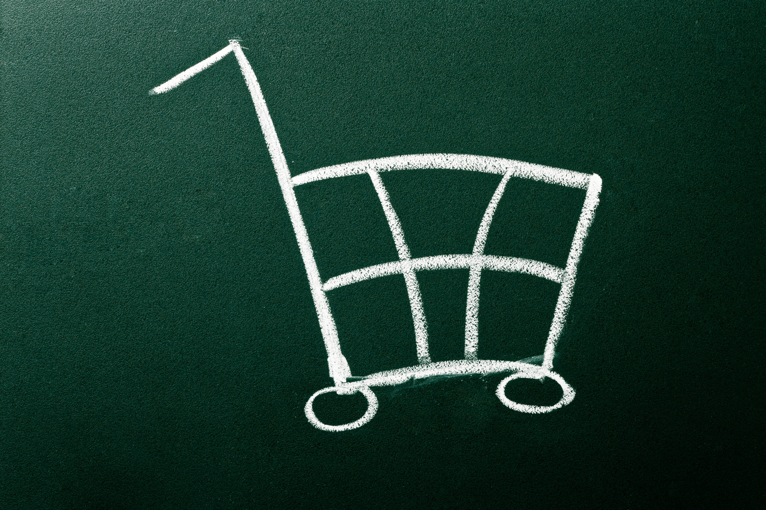 shopping cart symbol on green blackboard 2025 03 24 08 07 23 utc scaled tronos