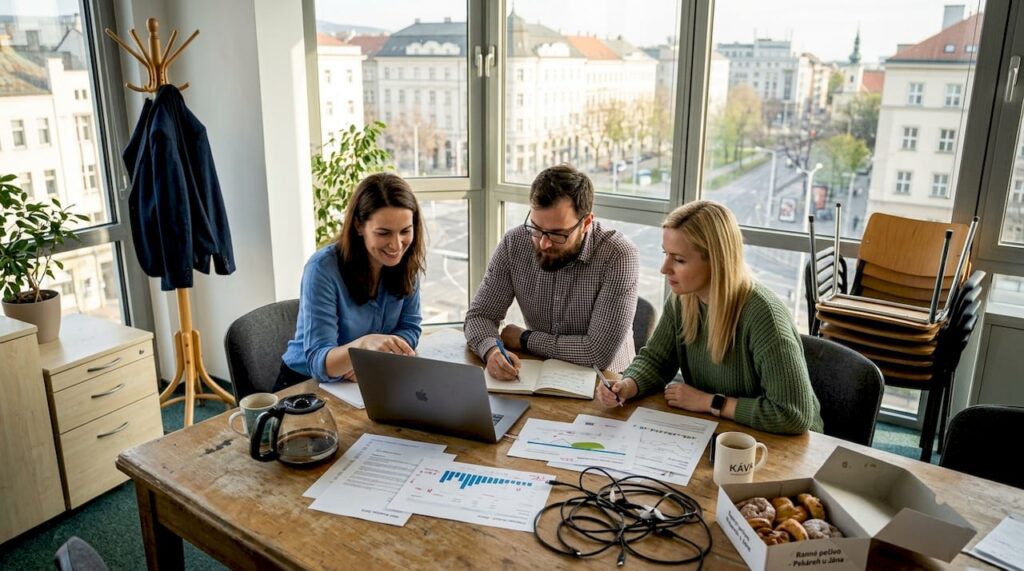 tronos Typy digitálneho marketingu pre MSP na Slovensku 2026 4 Porada malého tímu o online marketingu