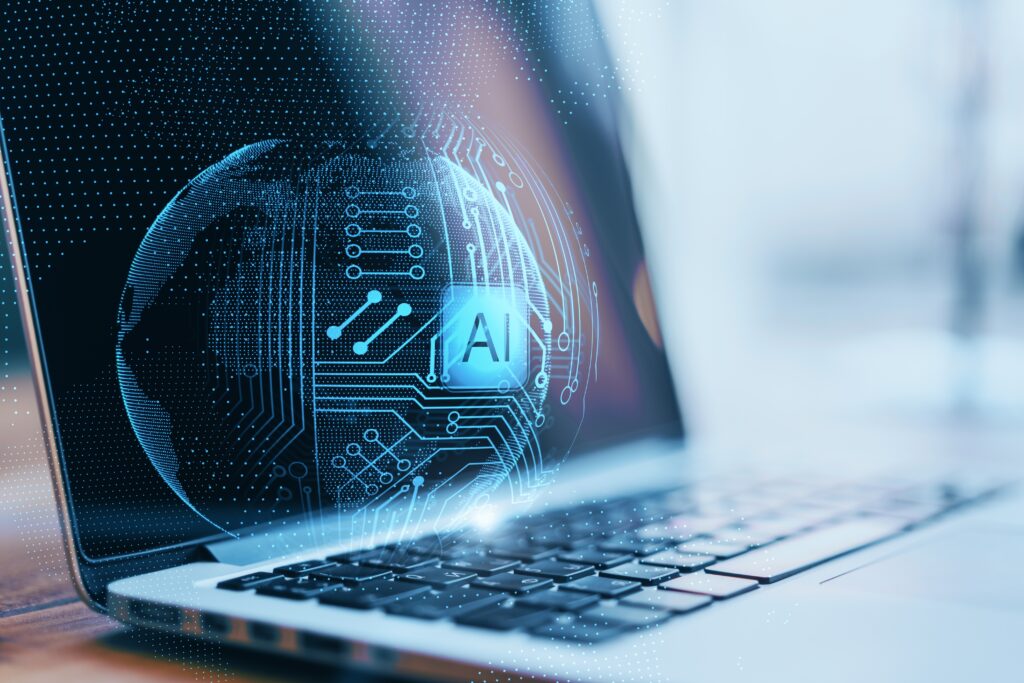 tronos Generative Engine Optimization (GEO) v roku 2026: Ako sa dostať do AI odpovedí Googlu 4 close up of laptop with abstract glowing ai sphere 2026 03 26 05 17 41 utc tronos