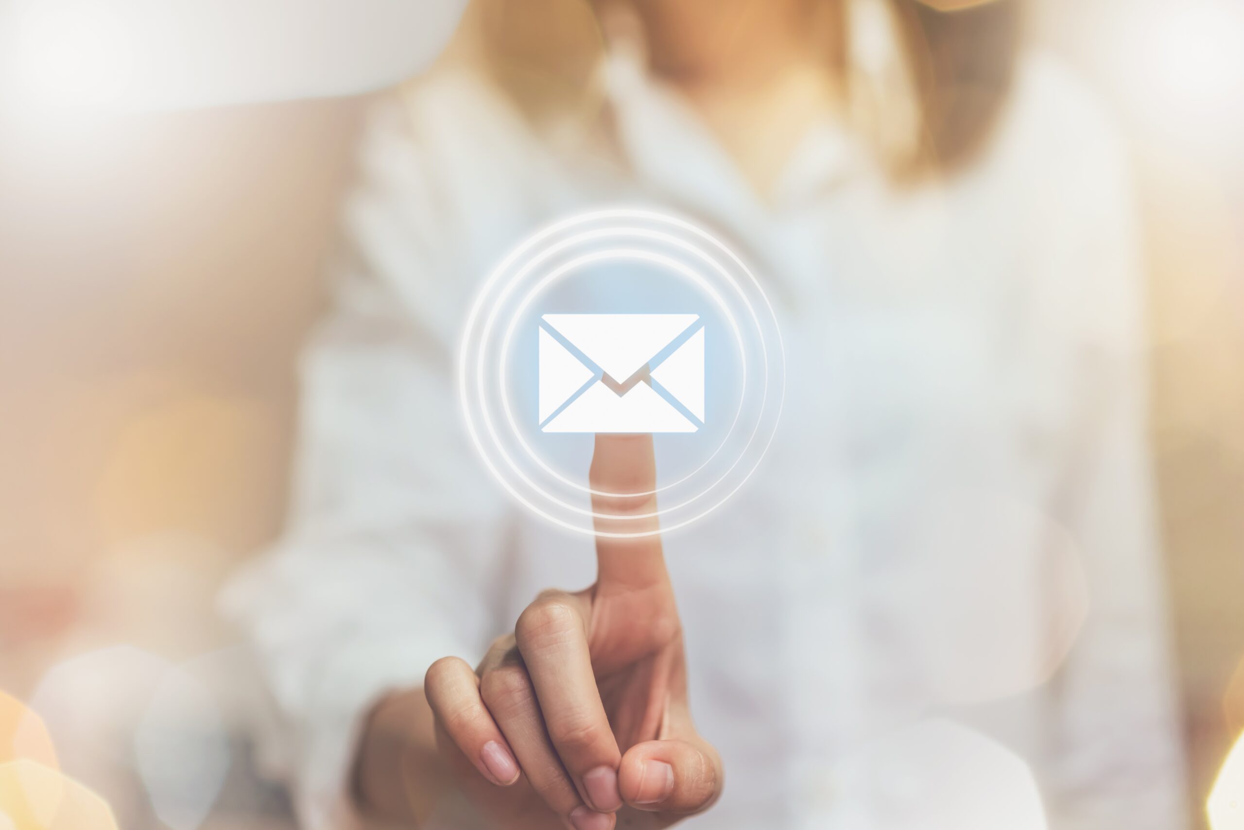 hand of business woman pressing button icon email 2026 03 16 23 00 28 utc scaled tronos